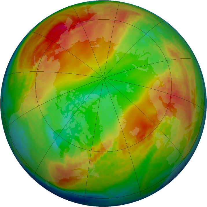 Arctic ozone map for 27 January 2003